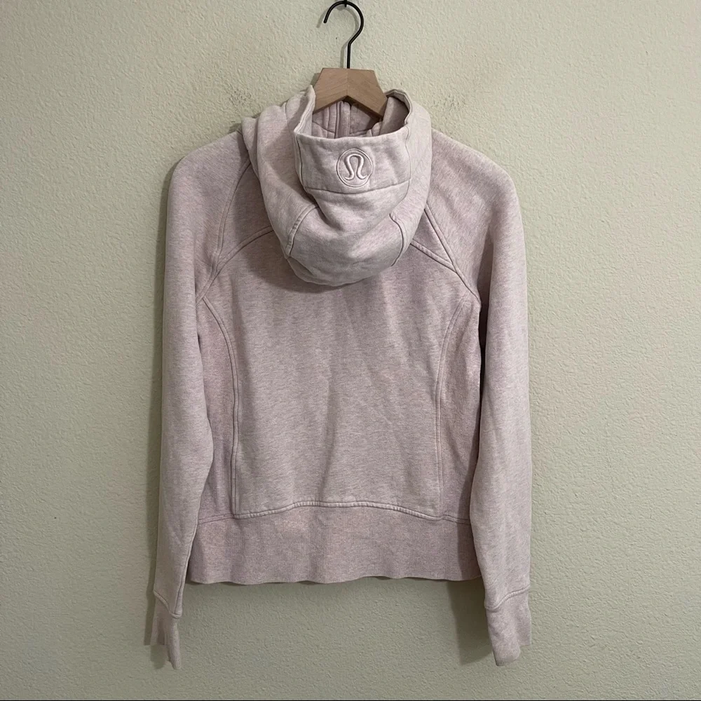 Lululemon Scuba Hoodie Light Cotton Fleece Full Zip Jacket Misty Pink 8 - Picture 11 of 14